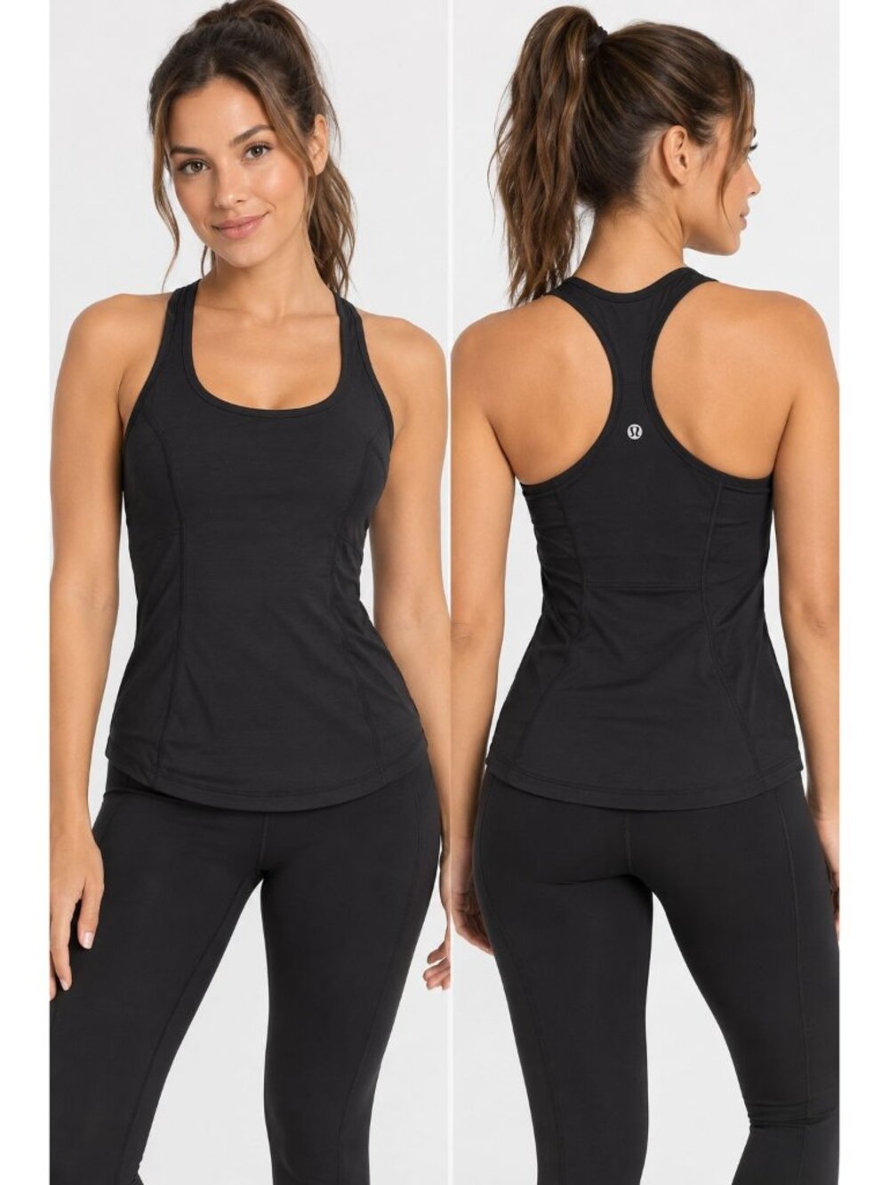 Lululemon Black Racerback Tank Top Size 6 Breathable Activewear For Women